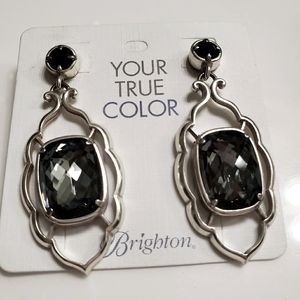 Intricate silver drop earrings